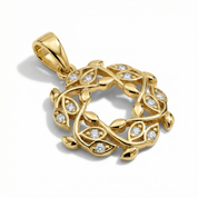 14K Gold | Anhänger Blume mit Zirkonia