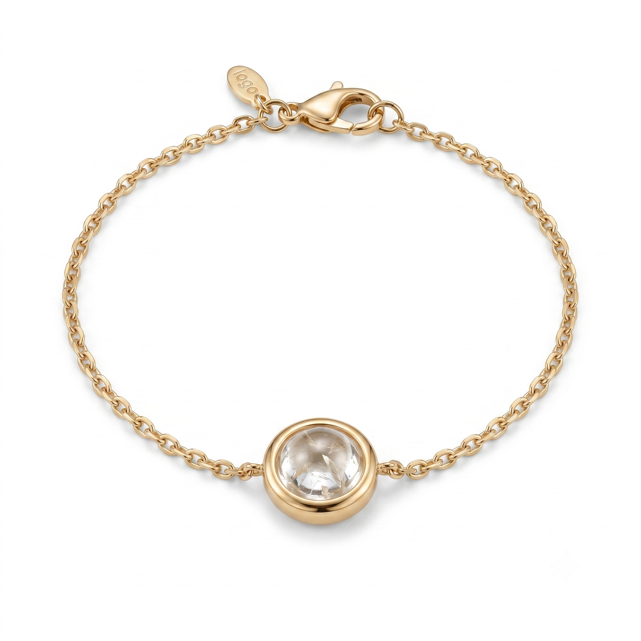 14K Gold | Armkette Basic mit Zirkonia AB122
