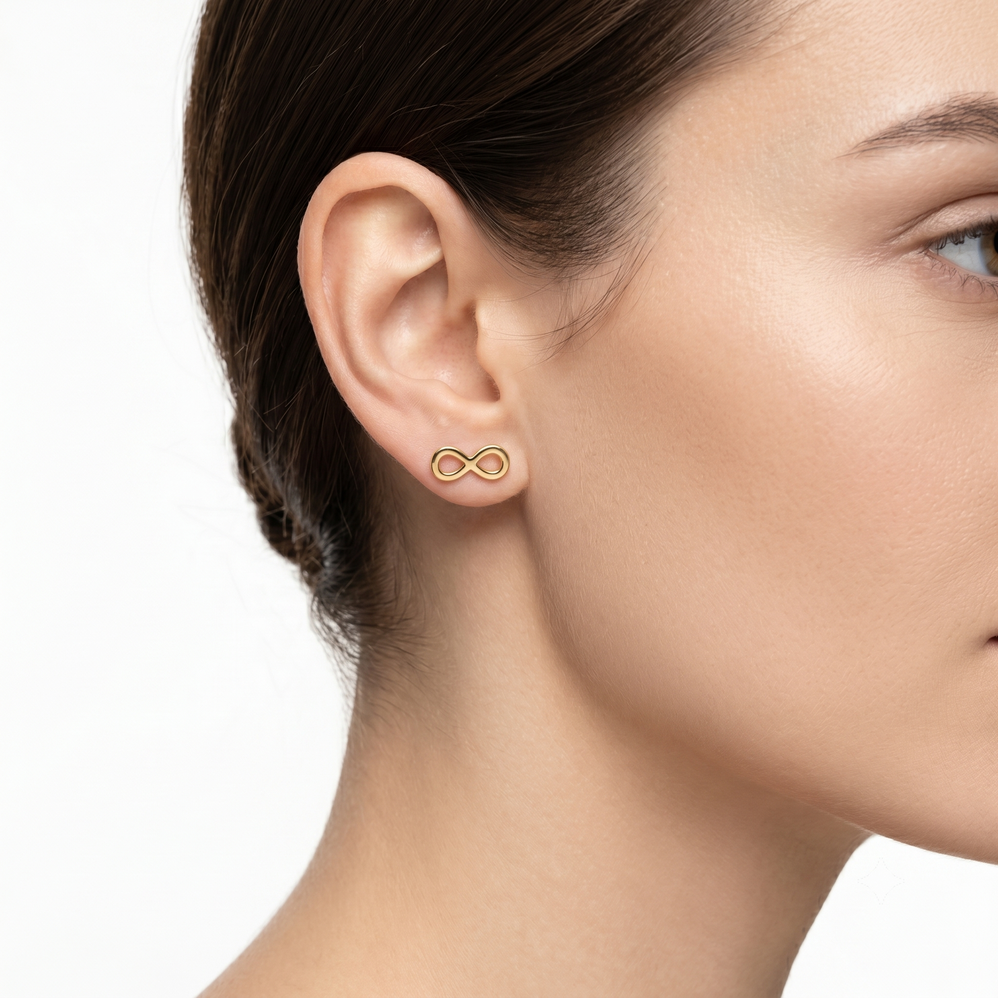 14K Gold | Ohrstecker Infinity Design O072