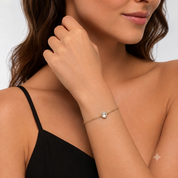 14K Gold | Armkette Basic mit Zirkonia AB122