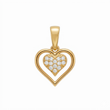 14K Gold | Anhänger Herz mit Zirkonia K088