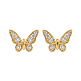 14K Gold | Ohrstecker Schmetterling mit Zirkonia O092