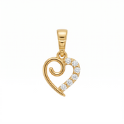 14K Gold | Anhänger Herz mit Zirkonia K081