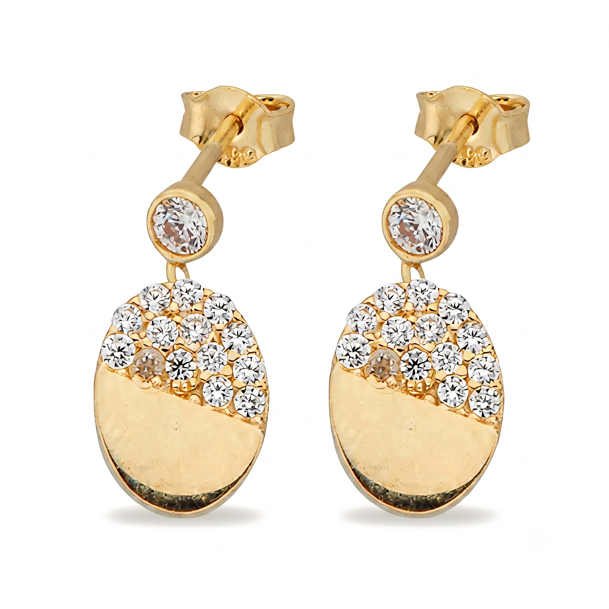 14K Gold | Ohrstecker mit Creole KP0258B