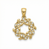14K Gold | Anhänger Blume mit Zirkonia
