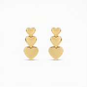 14K Gold | Ohrstecker Herzen Design O107