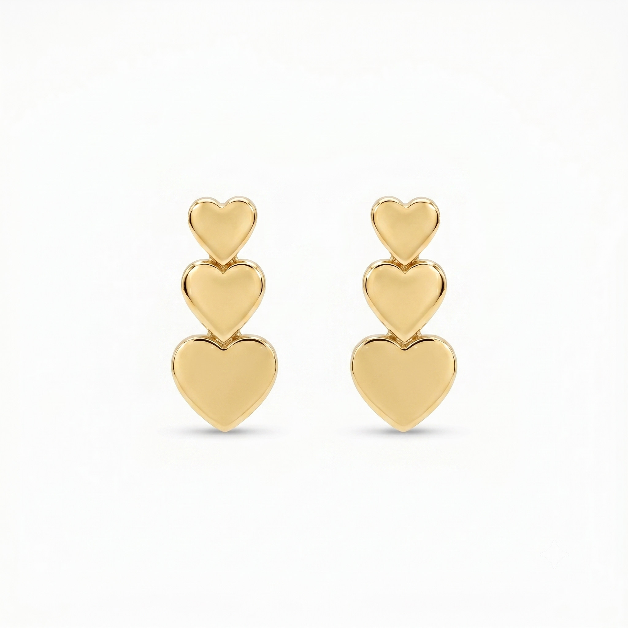 14K Gold | Ohrstecker Herzen Design O107