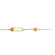 14K Gold | ID-Band Panzer mit Engel 1,40 mm