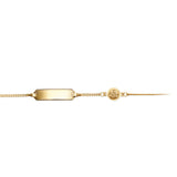 14K Gold | ID-Band Panzer mit Engel 1,40 mm