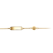 8K Gold | ID-Band Panzer mit Engel 1,40 mm