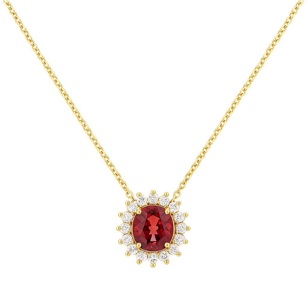 14K Gold | Halskette mit Zirkonia