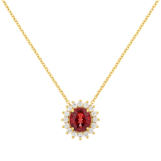 14K Gold | Halskette mit Zirkonia
