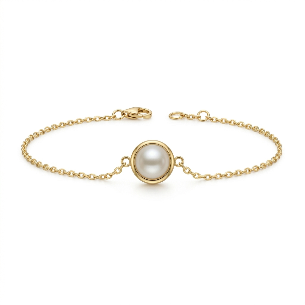 14K Gold | Perlenarmband AB155
