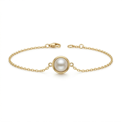 14K Gold | Perlenarmband AB155