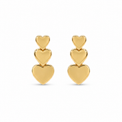 14K Gold | Ohrstecker Herzen Design O107