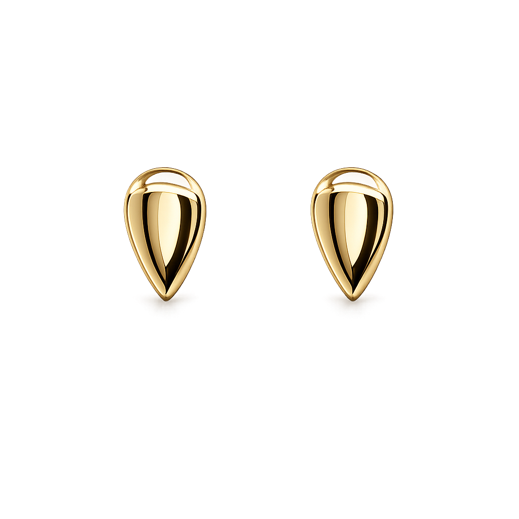 14K Gold | Ohrstecker Tropfenform O110