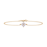 14K Gold | Armband Kleeblatt mit Zirkonia AB110