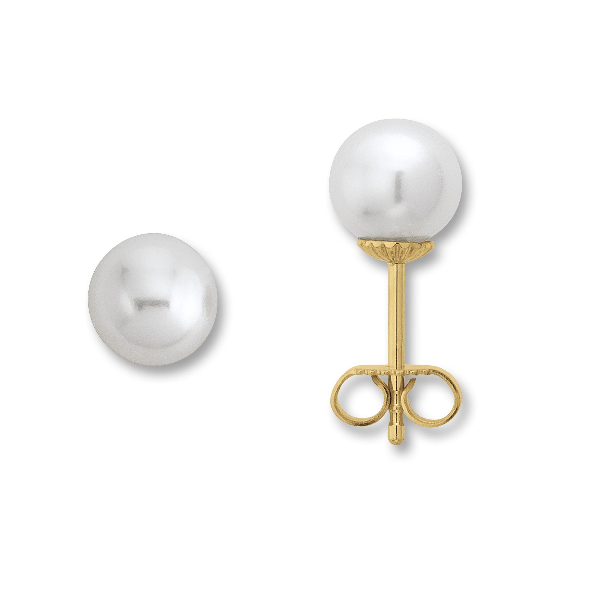 8K Gold | Ohrstecker Süßwasser-Zuchtperle