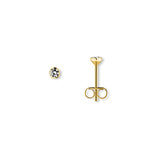 8K Gold | Ohrstecker Zarge Ø 2,5 mm Zirkonia
