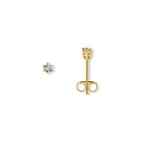 8K Gold | Ohrstecker Krappe Ø 2,0 mm Zirkonia