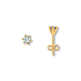 8K Gold | Ohrstecker Krappe Ø 3,0 mm Zirkonia