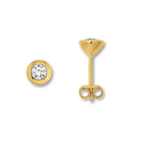 8K Gold | Ohrstecker Zarge Zirkonia