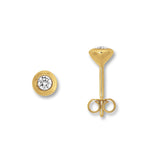 8K Gold | Ohrstecker Zarge Ø 4,8 mm Zirkonia