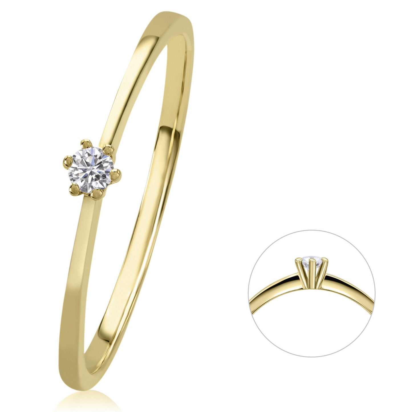 14K Gold | Ring Brillant 0,05ct