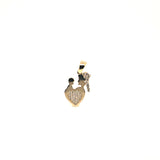 14K Gold | Anhänger mit Herz und Zirkonia K162
