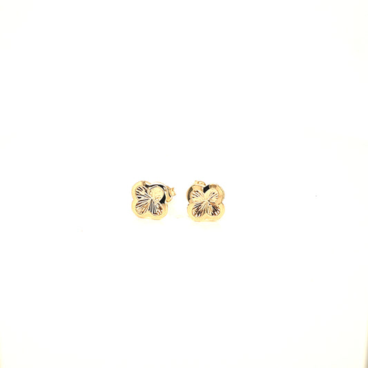 14K Gold | Ohrstecker mit Kleeblatt