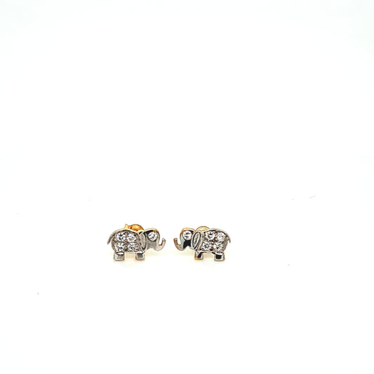 14K Gold | Ohrstecker mit Elefant