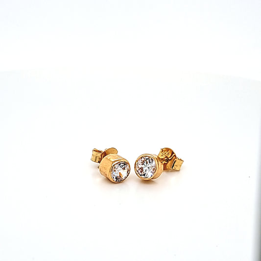 14K Gold | Ohrstecker mit zirkonia