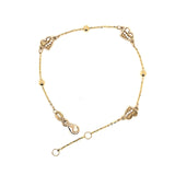14K Gold | Armband mit Zirkonia und Herz