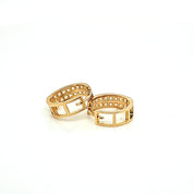 14K Gold | Ohrstecker Creole mit Zirkonia