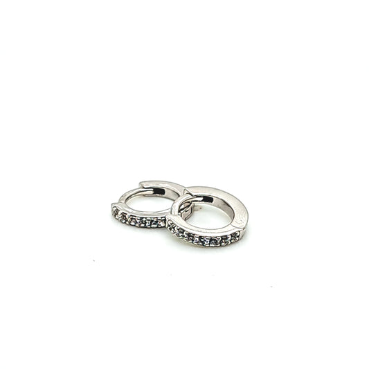 14K Gold | Ohrstecker Creole mit Zirkonia