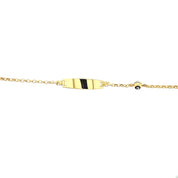 14K Gold | Armband ID-Band mit nazar