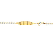 14K Gold | Armband ID-Band mit Delfin