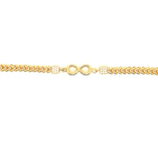 14K Gold | Armband ID-Band mit Zirkonia und Infinity