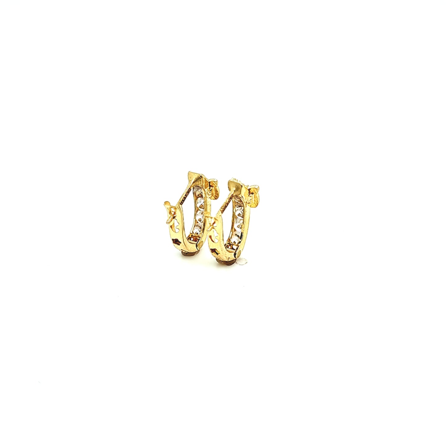 14K Gold | Ohrstecker mit Zirkonia und Kitty