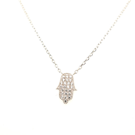925 Silber |  Halskette Fatimas Hand