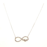 925 Silber |  Halskette Infinity mit Zirkonia