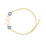 925 Silber |  Armband Infinity mit Zirkonia und Nazar