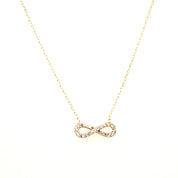 925 Silber |  Halskette Infinity mit Zirkonia Klein