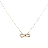 925 Silber |  Halskette Infinity mit Zirkonia Klein