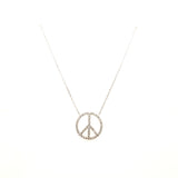 925 Silber |  Halskette Peace mit Zirkonia