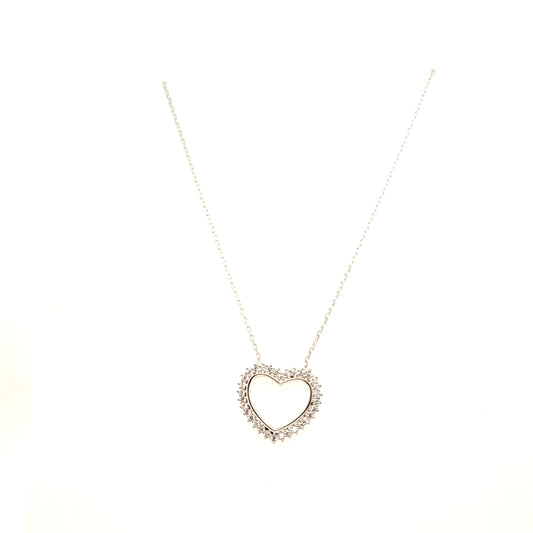 925 Silber |  Halskette Herz mit Zirkonia