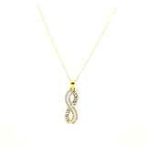 925 Silber |  Halskette Infinity mit Zirkonia