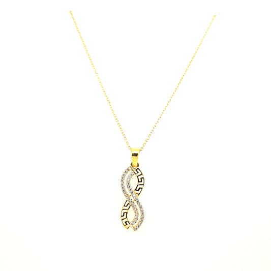 925 Silber |  Halskette Infinity mit Zirkonia