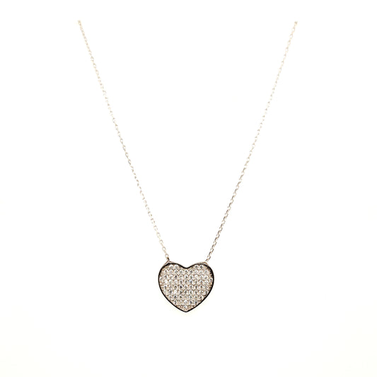 925 Silber |  Halskette Herz mit Zirkonia