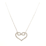 925 Silber |  Halskette Herz mit Infinity und Zirkonia